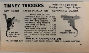 Vintage Timney Trigger Print Ad - Picture 1 of 4