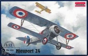Kit modelo de plástico a escala 1/72 de aviones de combate franceses Nieuport 24 Primera Guerra Mundial RODEN 060 - Imagen 1 de 12