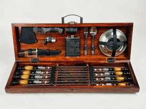 Skewers set grill set shashlik set barbecue set BBQ mangal set (7802) - Picture 1 of 5
