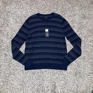 Marc Anthony Luxury Blend Slim Fit Sweater NEW Size XL Cashmere/Wool/Cotton Blue - Picture 1 of 6