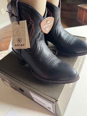 ARIAT Leather Darlin' Western Calf High Boot 10017325 Black/Brown NWT NEW NIB! - Image 1 of 4