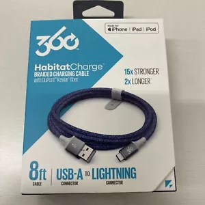 360 HABITATCHARGE 360651-NV 8ft USB-C to USB-C CHARGING CABLE UPC: 81912401614 - Picture 1 of 4