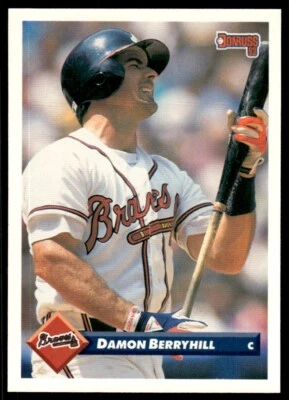 1993 Donruss Baseball Card Damon Berryhill Atlanta Braves #78 - Image 1 of 2