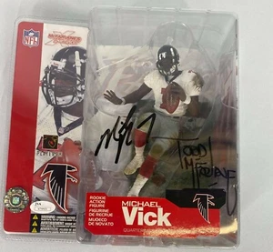 Michael Vick Todd McFarlane DUAL autographed signed Mcfarlane NFL Falcons JSA - Picture 1 of 1