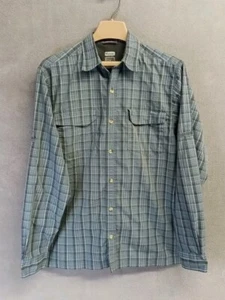 Columbia Titanium Omni-Dry Fishing Shirt Medium Blue Plaid Long Sleeves Outdoor - Picture 1 of 10