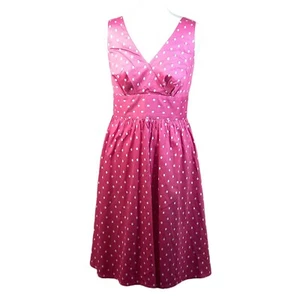 Joules Fit & Flare Kleid Größe 10 50er Jahre Stil rosa Tupfen besonderer Anlass - Bild 1 von 8