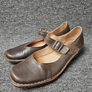Clarks Artisan Collection Leather Womens 8.5 Brown Buckle Block - Picture 1 of 10