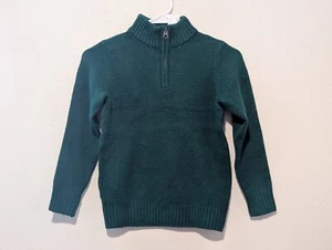 The Childrens Place Boys Long Sleeve Green Sweater Half Zip Size Medium (7-8) - Picture 1 of 7