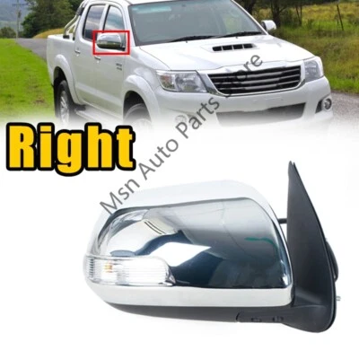 Espejo retrovisor lateral derecho con luz de giro 5 pines para Toyota Hilux 2008-2015 Foto 1 de 4