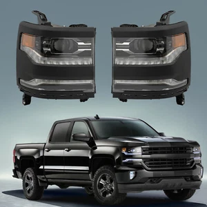 Faros LED para Chevrolet Silverado 1500 2016-2018 con DRL izquierda+derecha - Imagen 1 de 16