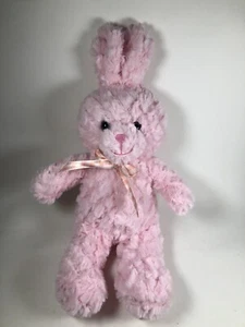 Dan Dee Plush Pink Bunny Checkered Bow 13” 2022 Stuffed Animal Toy  - Picture 1 of 11