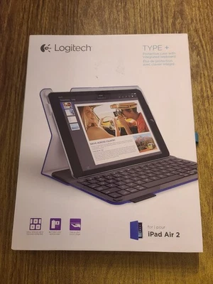 Logitech Type+ Case for iPad Air 2 Blue - Image 1 of 2