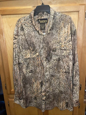Rocky Scent IQ Shirt Mens XXL Camouflage Long Sleeve Button Down Hunting Outdoor - Image 1 of 4