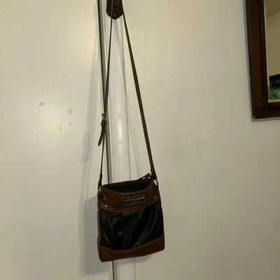 Bolso Bandolera Pequeño Chaps Ralph Lauren Marrón/Negro Cuero Sintético Foto 1 de 4