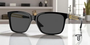 Gafas de sol para hombre VERSACE VE4307 GB1 87 negro gris 58 mm - Imagen 1 de 7
