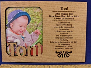 Wood Name Frame/Toni/New in Original Package - Picture 1 of 1