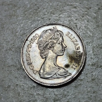 REINO UNIDO 🇬🇧 MONEDA DE DIEZ (10) PENIQUES NUEVA 1980 (REINA ISABEL II) Foto 1 de 2