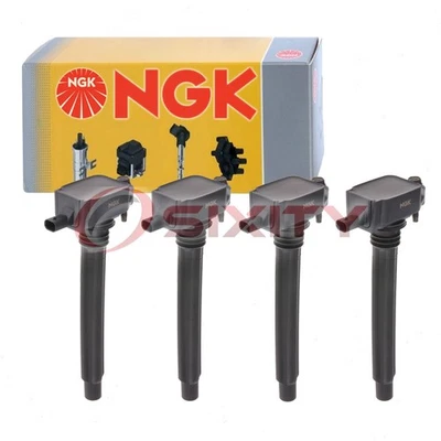 4 pc NGK Ignition Coils for 2015-2019 Jeep Renegade 2.4L L4 Spark Plug Wire fj - Image 1 of 4