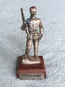 1° La Marmora Italian mini metal figure on Wood Base - GTB s.r.l - FERMO 999/000 - Picture 1 of 10