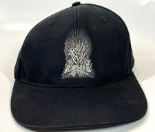 HBO Shop Game of Thrones Iron Throne Embroidered Black Strapback Baseball Hat