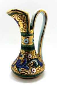 Gialletti Vintage italienischer byzantinischer Stil Gold Mosaik Ewer signiert Taormina - Bild 1 von 6