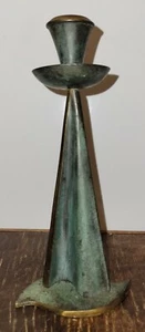 vintage Jewish Judaica Enamel Brass Sabbath Candle Holder made in Israel - Picture 1 of 10