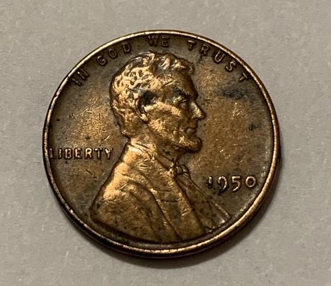 1950 American Wheat Penny, Lincoln, No Mint Mark Cover