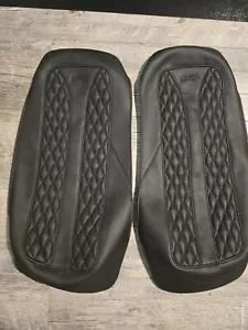 Mustang Harley Davidson FLH Saddlebag Lid Covers Black Perewitz - Picture 1 of 4