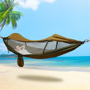 Hamaca de Camping Portátil Anti-Sol Camping Hamaca Cama Colgante - Imagen 1 de 21