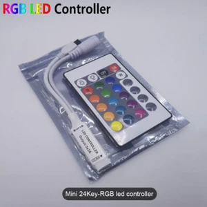 5-24v 5050 2835 RGB LED Strip Light Mini 24/44 Key IR Remote Wireless Controller - Picture 1 of 13
