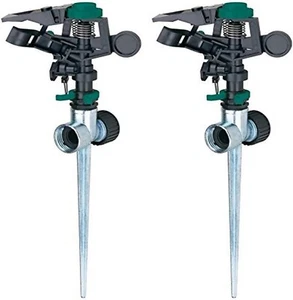 Paquete de 2 rociadores pulsadores de césped y jardín Melnor 9560 cabezales de plástico 85 pies de diámetro - Imagen 1 de 1