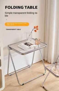 Acrylic Transparent Folding Table: Modern Home, coffee Table, Desktop Table - Picture 1 of 16
