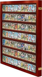 Vitrina de Tarjetas Coleccionables EE. UU. 77 Piezas Pokemon Sport Top Loader Marco de Madera de Cerezo - Imagen 1 de 21