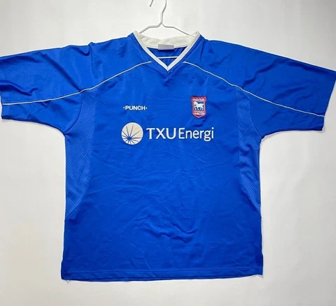 Ipswich Town England Home football shirt 2001-2003 Punch Soccer Jersey Size 2XL Cover