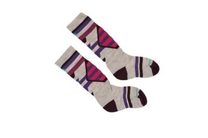 Smartwool Unisex Kids Grey/Purple Mid calf Crew Socks size small ESF17516 - Picture 1 of 1