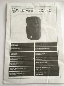 Konig Onstage Active Speaker OSP-FX1122A OSP-FX1152A - Manual - Picture 1 of 1