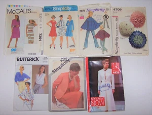 Lote de 7 patrones de costura vintage - McCall's - Simplicity - Butterick - Imagen 1 de 5