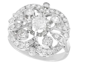 Antique 1.68ct Diamond and 15ct White Gold Cluster Ring Circa 1930 - Picture 1 of 11