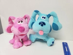 Blues Clues Magenta & Blue Plush Stuffed Animals Dog Nickelodeon - Picture 1 of 9