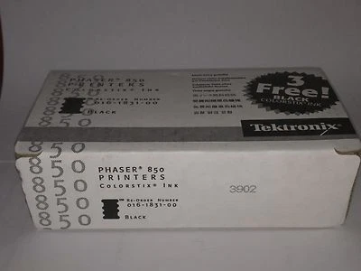 New Xerox Phaser 850 ColorStix Ink Black 3-pack 016183100 Tektronix Genuine - Image 1 of 2
