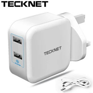 Micro USB UK Mains Wall Plug Charger with Cable Lead Wire For Galaxy Phones - Picture 1 of 8