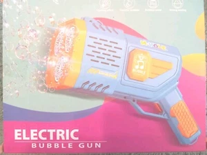 Bubble Gun Kids Toys Electric Automatic Soap Rocket Bubbles Machine NEW - Picture 1 of 6