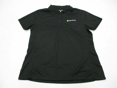 Nueva Camiseta Polo Negra CLIQUE Para Mujer Talla L Malla Tejida Logo de Empresa Foto 1 de 4