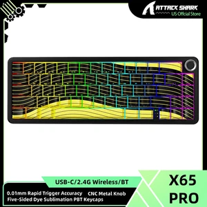 ATTACK SHARK X65PRO HE Wireless Rapid Trigger Keyboard Magnetic Switch - Picture 1 of 23