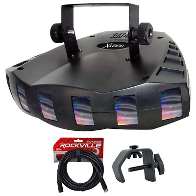 Chauvet DJ DERBY X DMX-512 Multi Colored LED Derby Club Light Effect+Cable+Clamp - Image 1 of 4
