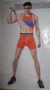 Panegy Men's Orange Compression Shorts Base Layer Sportswear Boxer Briefs Size L - Picture 1 of 9