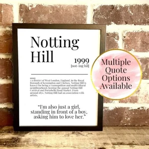 NOTTING HILL 1999 DICTIONARY MOVIE FILM QUOTE VINTAGE PRINTS - Picture 1 of 6
