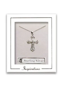 Sterling Silber filigran Kreuz Halskette - Bild 1 von 1