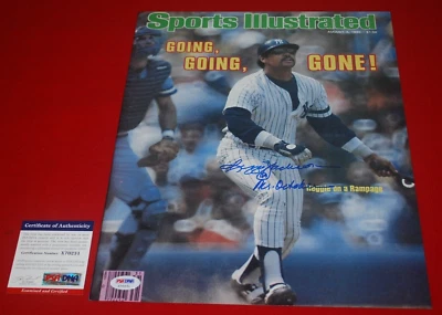 REGGIE JACKSON New York Yankees Mr October Signed 11X14 Photo PSA/DNA COA X70231 - Image 1 of 3
