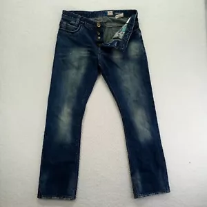 Jeans Jack & Jones uomo 34x33 (senza etichetta) cotone dritto invecchiato blu - Foto 1 di 7